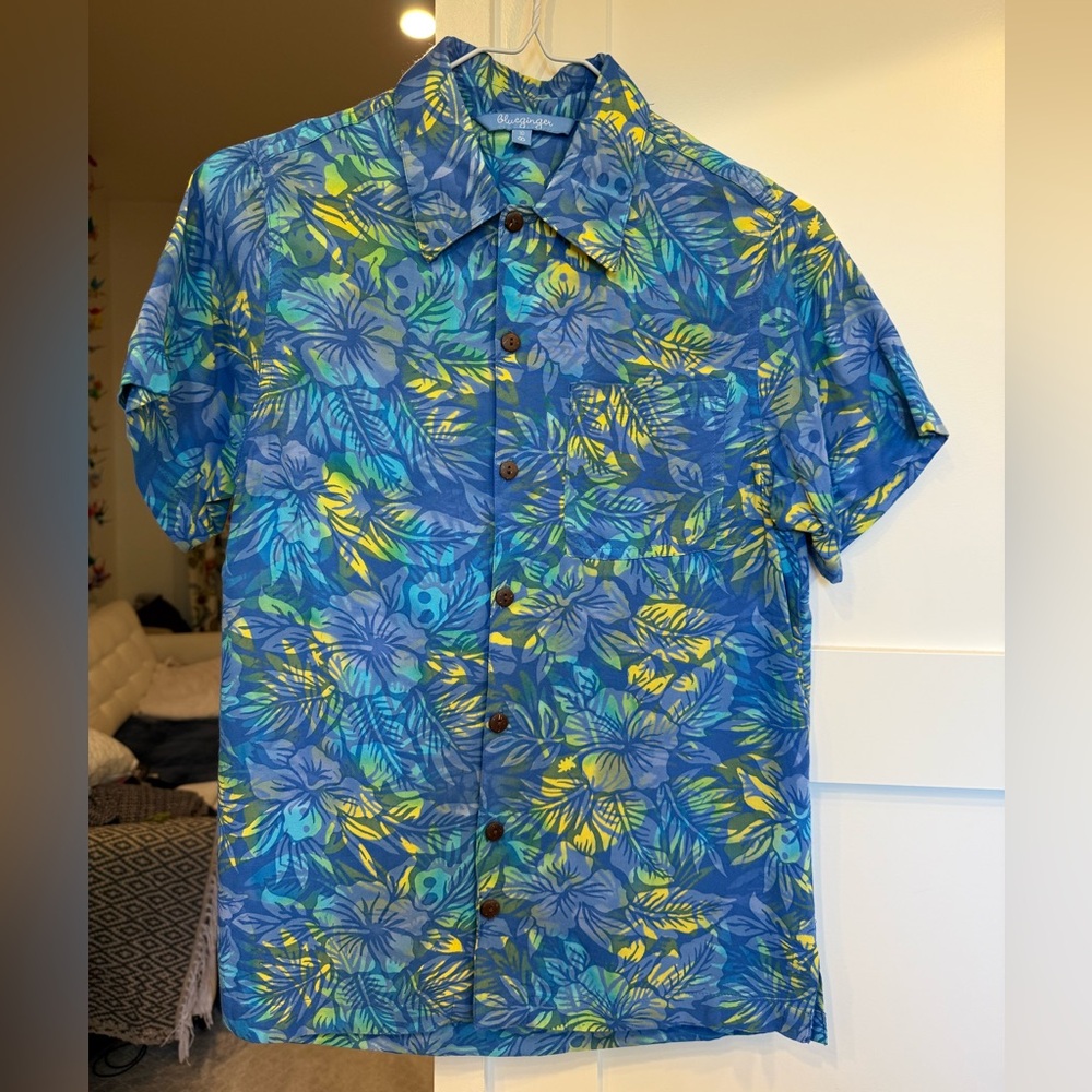 Kids Blue Ginger Floral Shirt